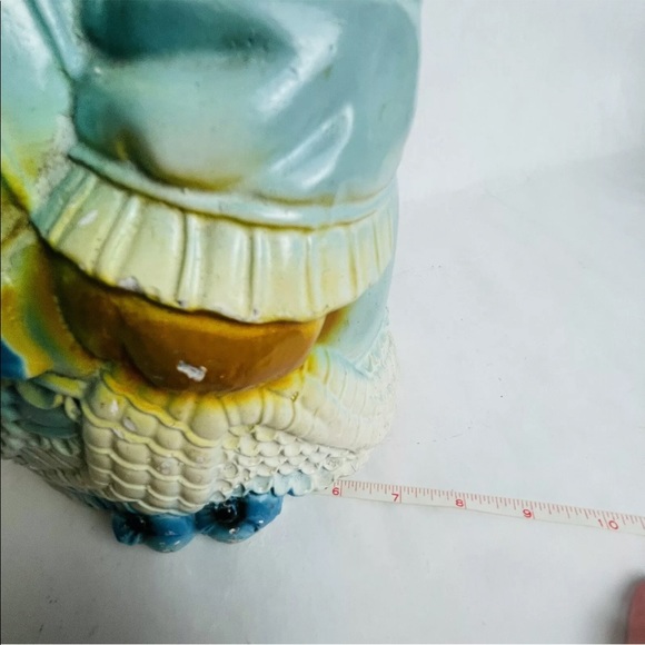 Vintage JUMBO Chalkware Elegant Bear & Penguin Piggy Bank Large 12.5” Tall - Picture 7 of 11